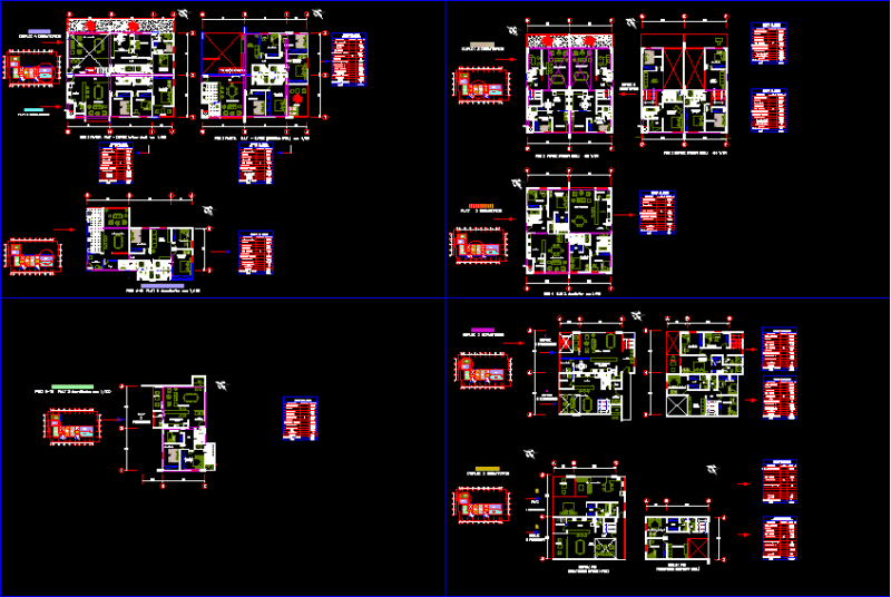 Residential Complex DWG Block for AutoCAD