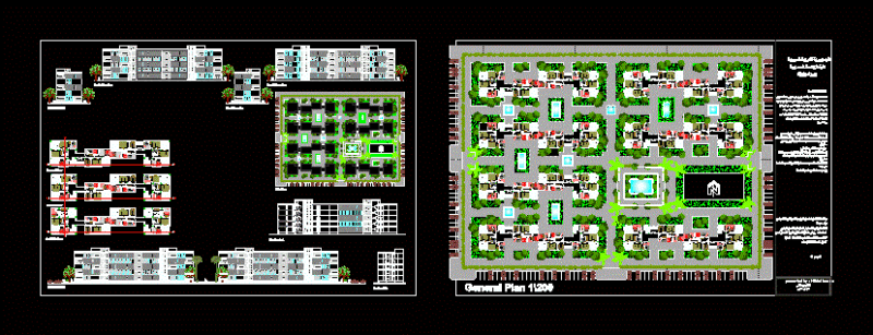 Residential Complex DWG Elevation for AutoCAD