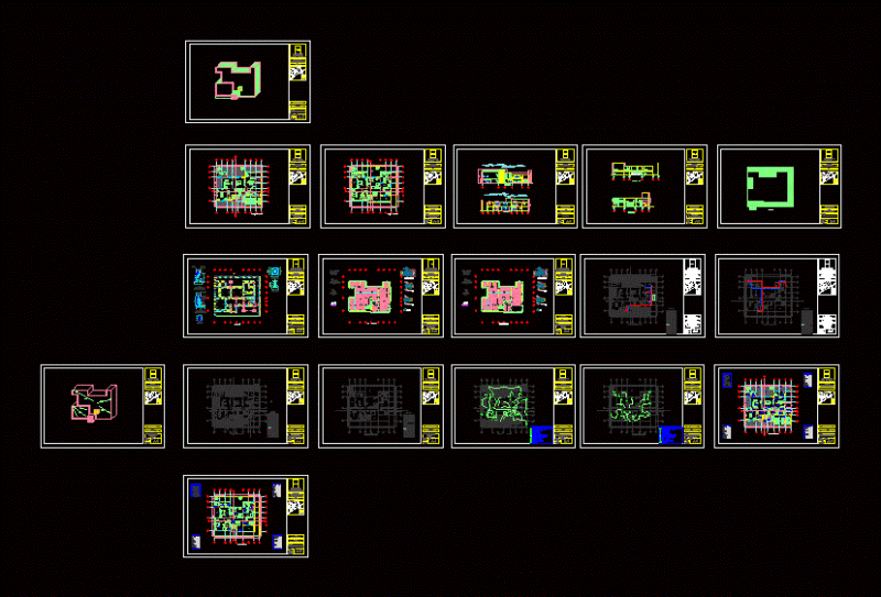 Residential Duplex House DWG Section for AutoCAD