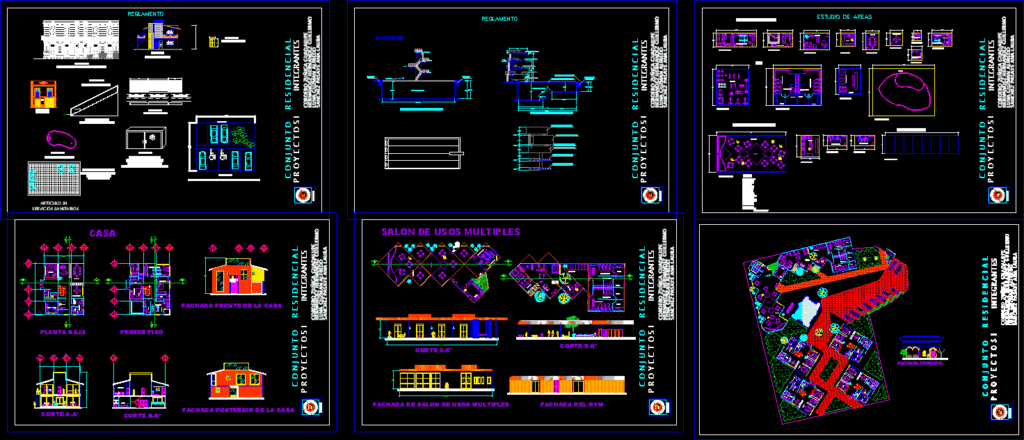 Residential Group DWG Block for AutoCAD
