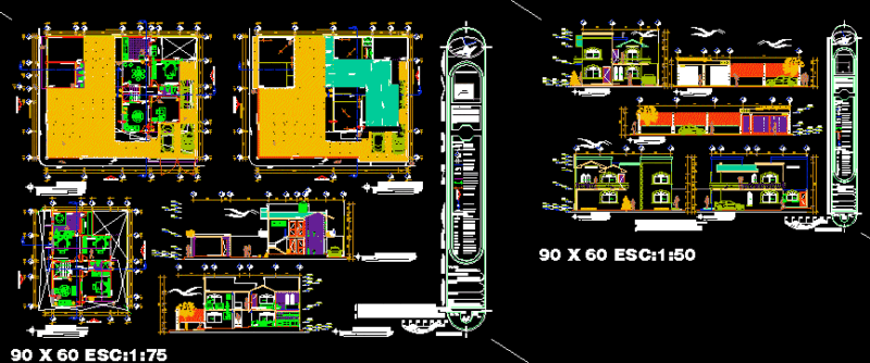 Residential Home DWG Plan for AutoCAD
