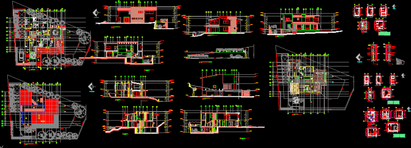 Residential House Project, Residential Villas, Community House, Duplex House 2D DWG Full Project for AutoCAD