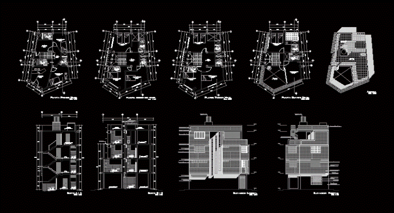 Residential House DWG Block for AutoCAD