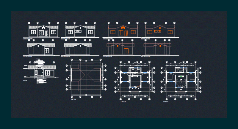 Residential House DWG Block for AutoCAD