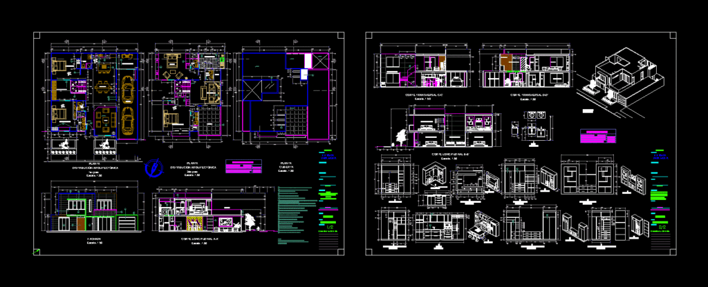 Residential House DWG Block for AutoCAD
