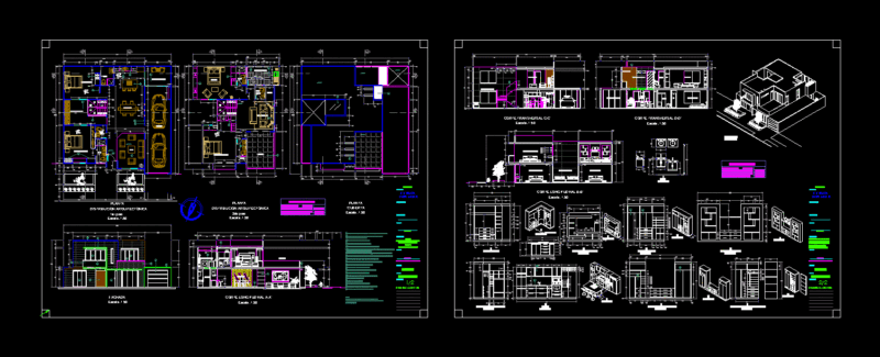 Residential House DWG Block for AutoCAD