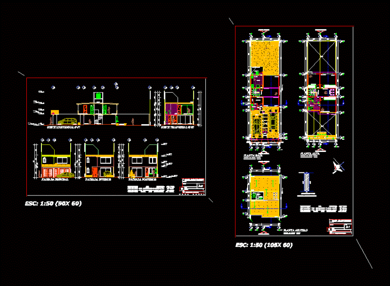 Residential House DWG Block for AutoCAD