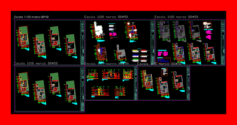Residential House DWG Block for AutoCAD