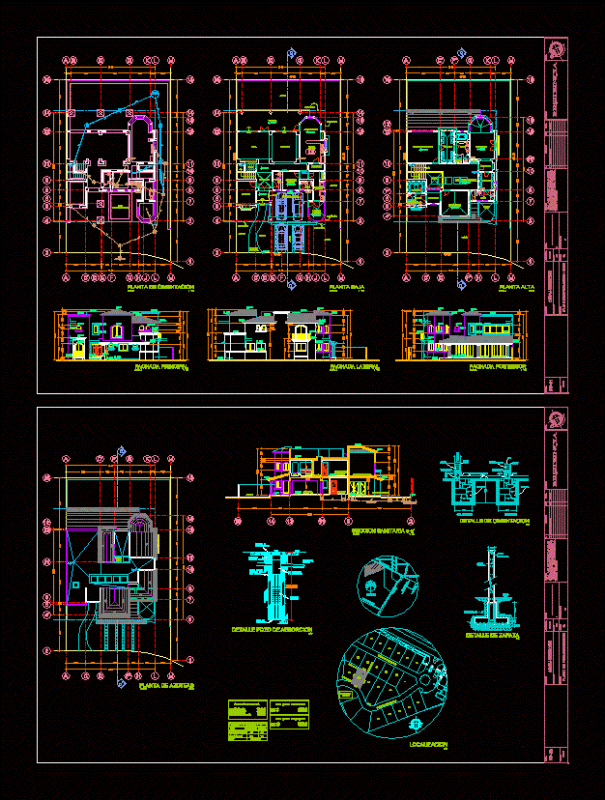 Residential House DWG Detail for AutoCAD
