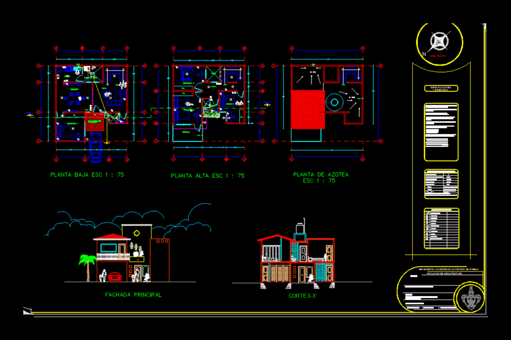 Residential House DWG Full Project for AutoCAD