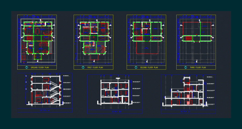 Residential House DWG Section for AutoCAD