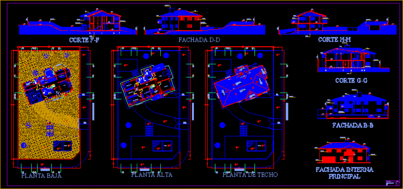 Residential House DWG Section for AutoCAD