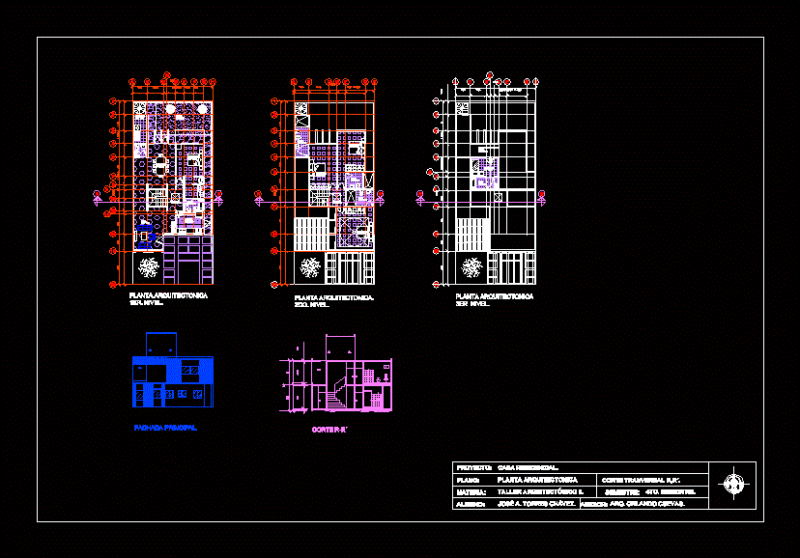 Residential House Plans DWG Plan for AutoCAD