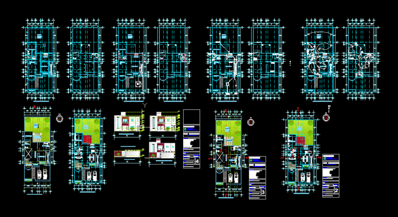 Residential Housing Emerald DWG Plan for AutoCAD