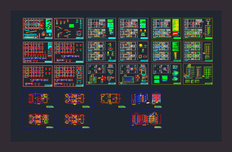 Residential Multifamily DWG Full Project for AutoCAD