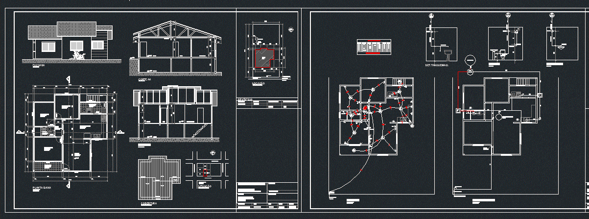 Проект одноэтажного дома в dwg