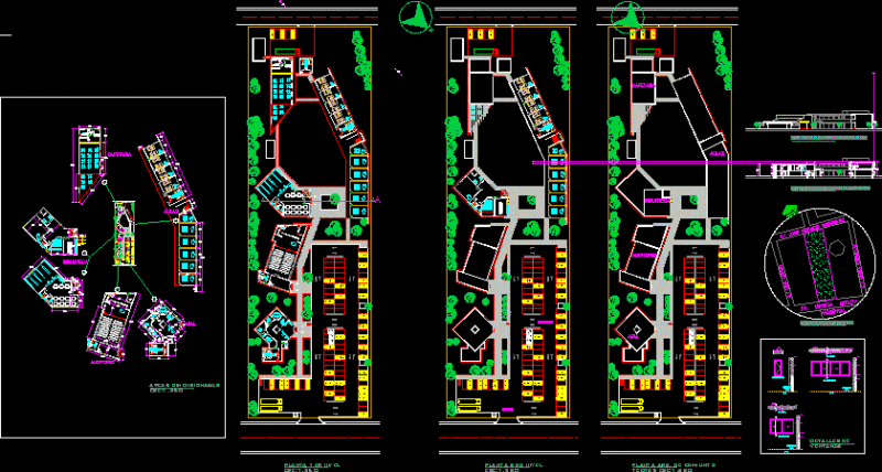 Residential Towers DWG Block for AutoCAD