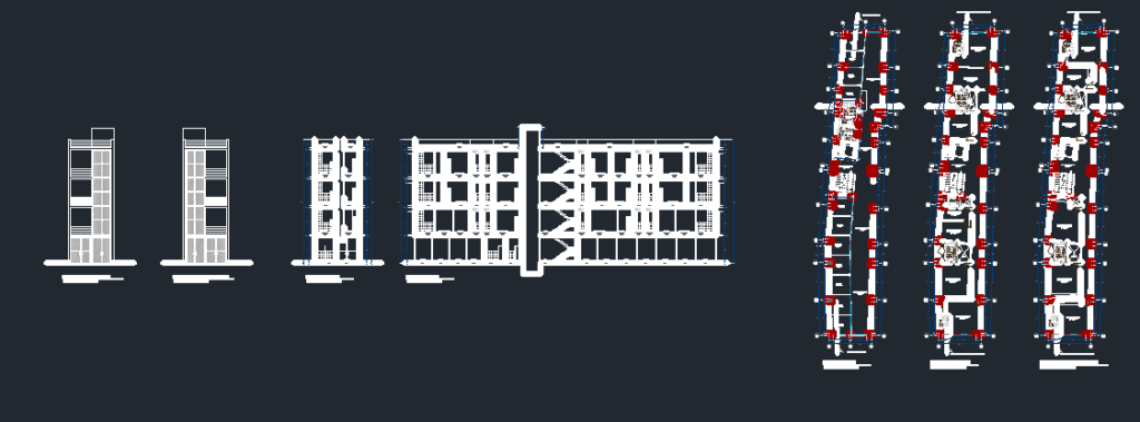 Residential With Commercial Space DWG Block for AutoCAD