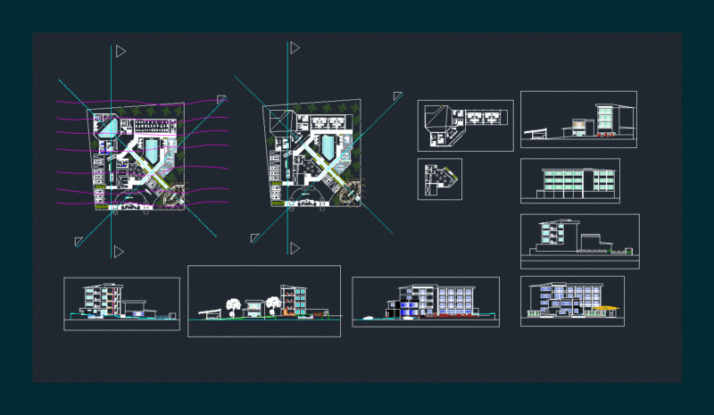 Resort DWG Section for AutoCAD