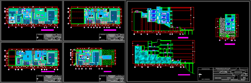 Rest House DWG Section for AutoCAD
