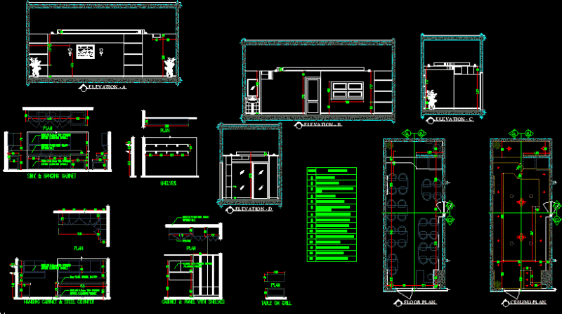 Restaurant 2D DWG Block for AutoCAD