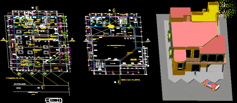 Restaurant, Eatery, Hotel 3D DWG Model for AutoCAD