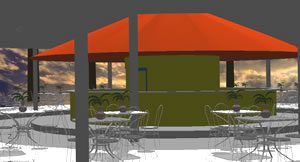 Restaurant 3D DWG Model for AutoCAD