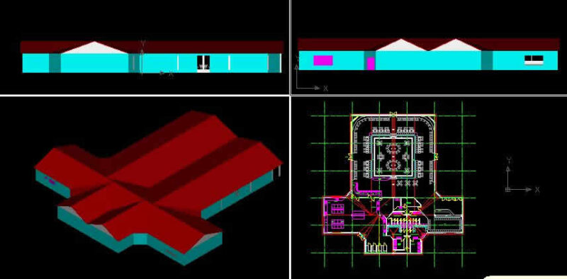 Restaurant 3D DWG Model for AutoCAD