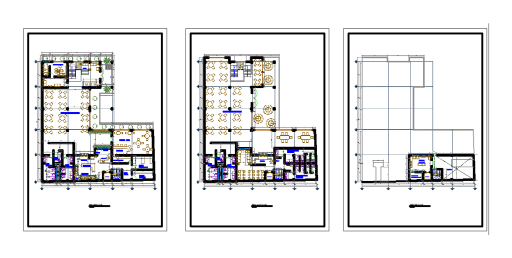 Restaurant 4 Holders DWG Block for AutoCAD