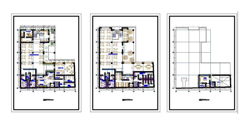 Restaurant 4 Holders DWG Block for AutoCAD