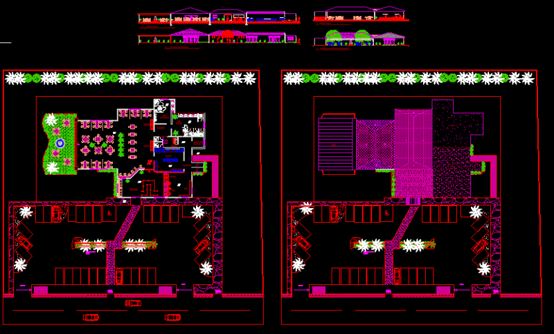 Restaurant–Fast Food DWG Block for AutoCAD
