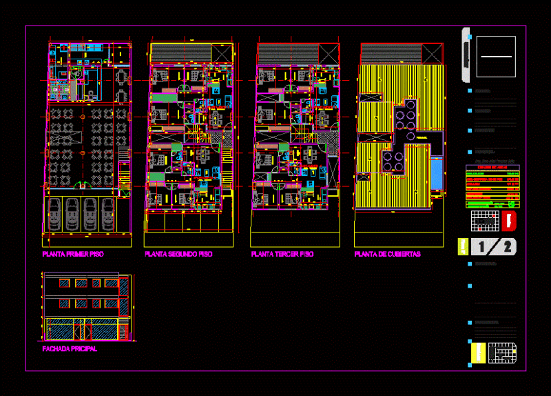 Restaurant And Housing DWG Block for AutoCAD