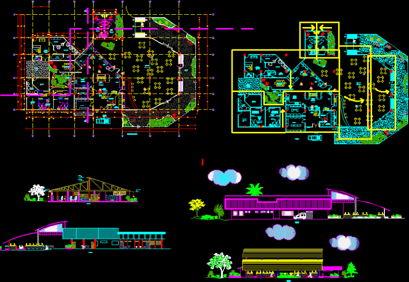 Restaurant DWG Block for AutoCAD