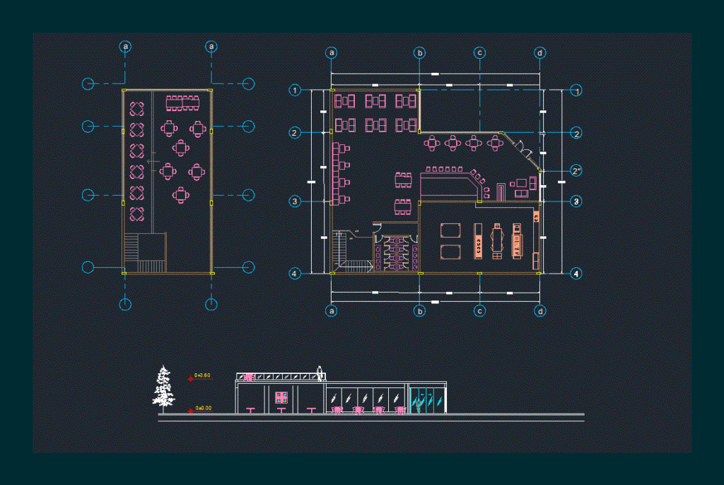 Restaurant DWG Block for AutoCAD