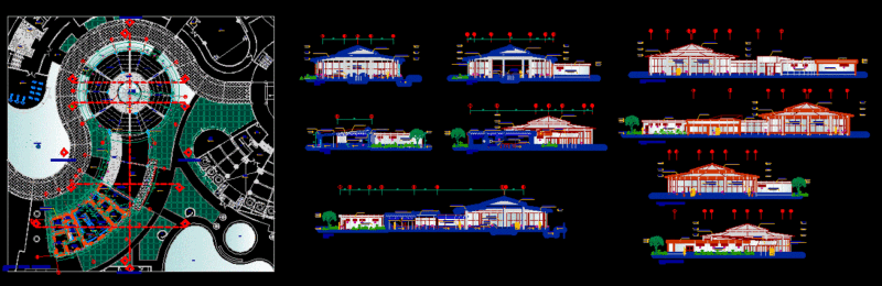 Restaurant DWG Block for AutoCAD