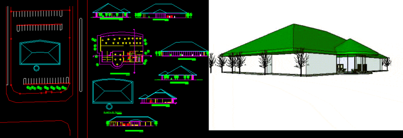 Restaurant DWG Block for AutoCAD