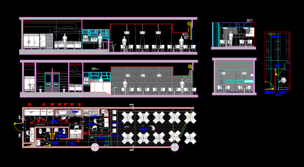 Restaurant DWG Detail for AutoCAD