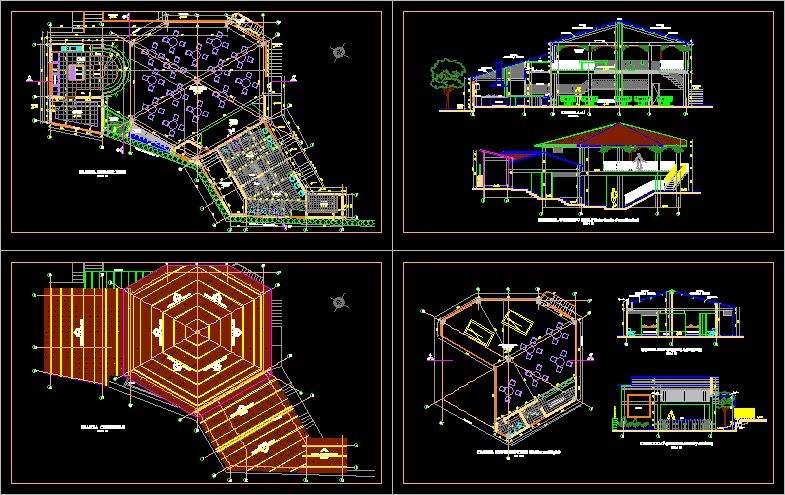 Restaurant DWG Section for AutoCAD – Designs CAD