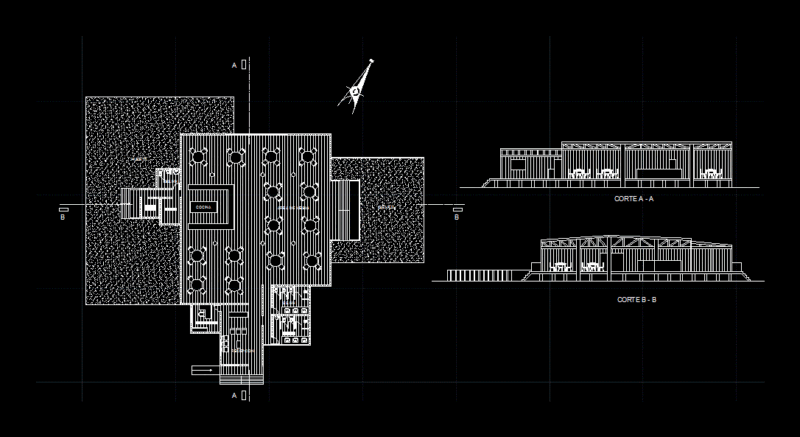Restaurant DWG Section for AutoCAD