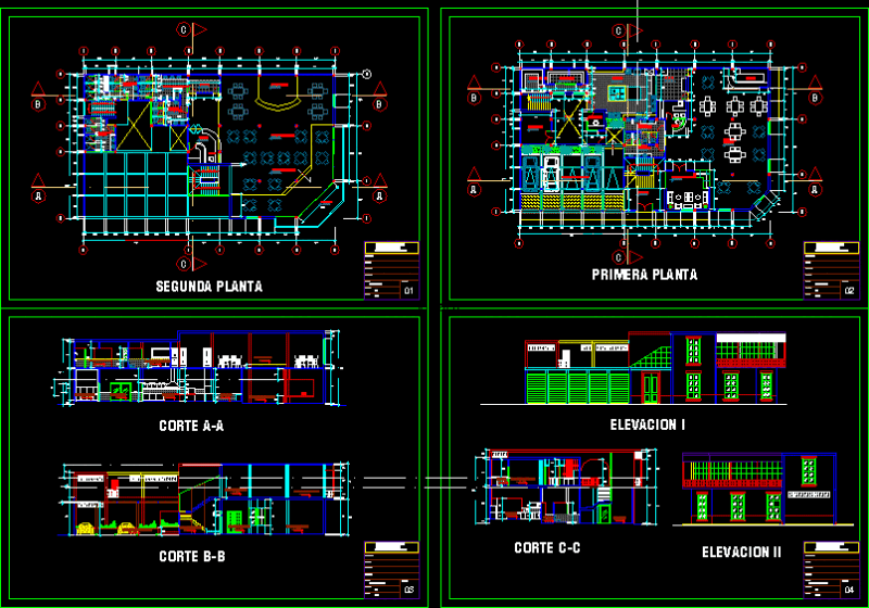 Restaurant DWG Section for AutoCAD
