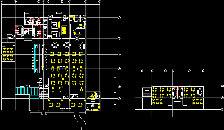 Restaurant Lounge Bar DWG Block for AutoCAD • Designs CAD