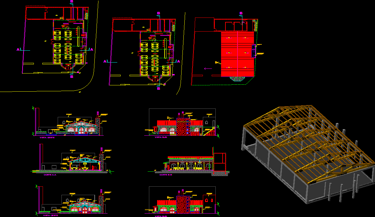 Restaurant, Hotel 2D DWG Plan for AutoCAD • Designs CAD