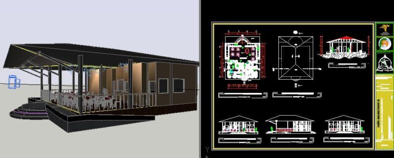 Restaurante 3D DWG Model for AutoCAD