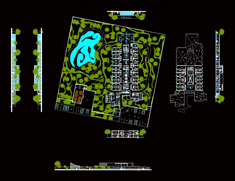 Retirement Home DWG Elevation for AutoCAD