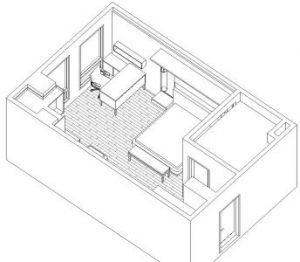 Revit Hotel Room 3D RVT Model for Revit • Designs CAD