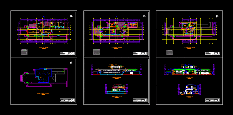 Robbie House Cad DWG Block for AutoCAD