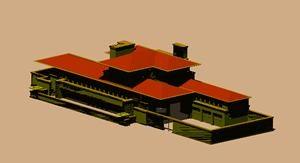 Robie House 3D DWG Model for AutoCAD