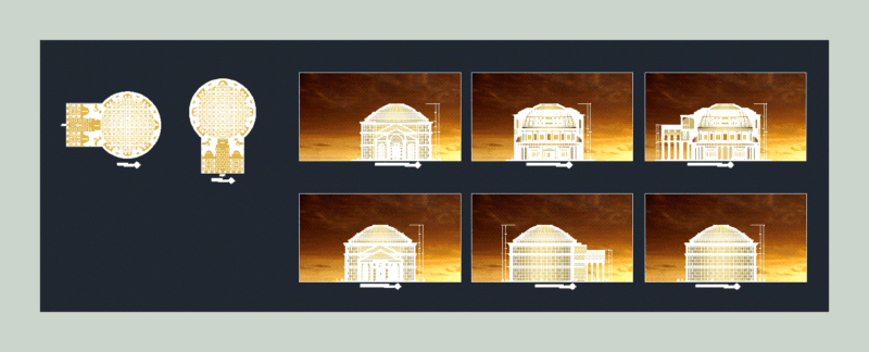 Roman Pantheon DWG Block for AutoCAD