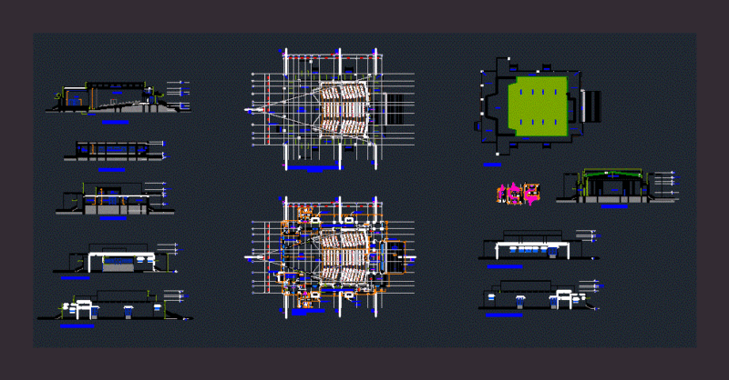 Room Events DWG Section for AutoCAD