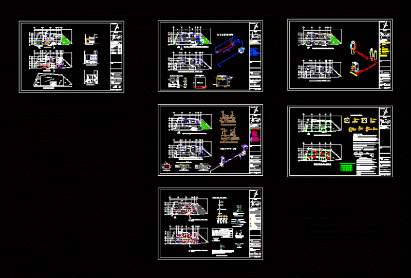 Two Story House With Garage 2D DWG Full Project  for AutoCAD